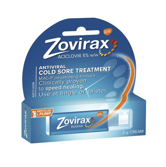 Zovirax 5% Cold Sore Cream (Pump Pack) 2g